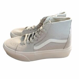 VANS Sk8 Hi Tapered Stackform Dawn Blue Grey Leather Suede Sneakers New women 8